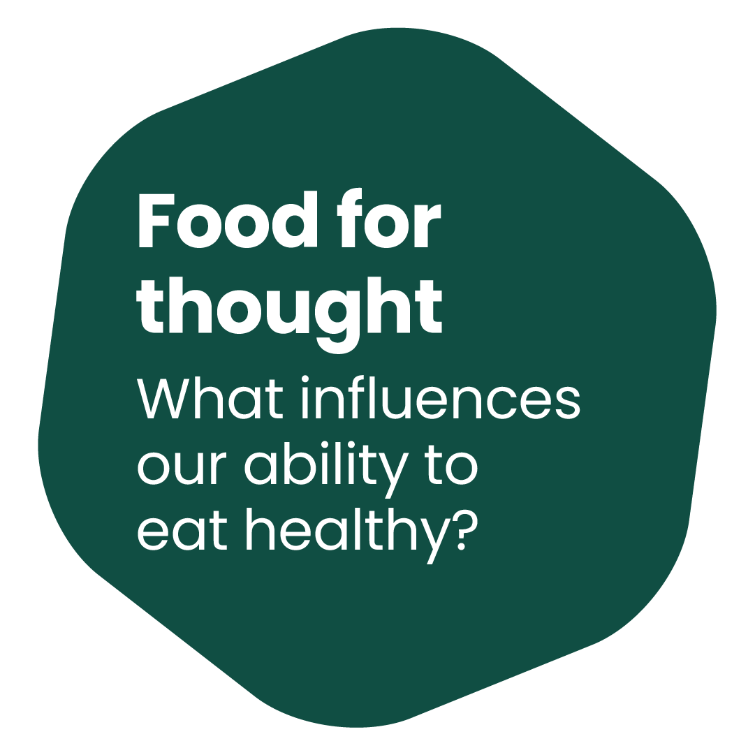Food for thought. What influences our ability to eat healthy?