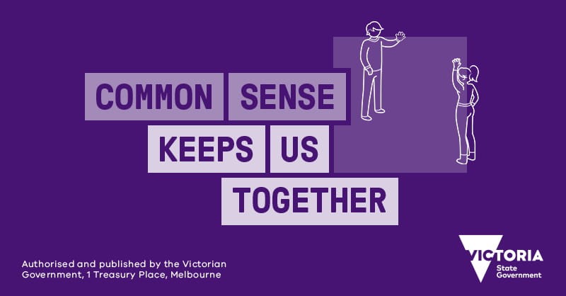 'common sense keeps us together' DHHS graphic