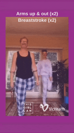 Mother does the Blinding Lights TikTok Challenge with her daughter to exercise at home (This Girl Can - Victoria ambassador Karen)
