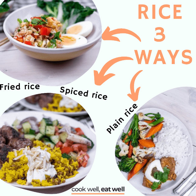 Image of rice 3 ways