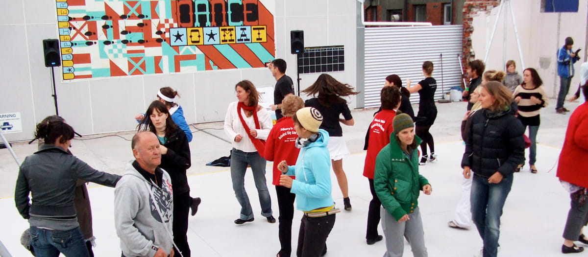 Gap Filler's coin-operated dance floor, Dance-O-Mat, Christchurch, New Zealand