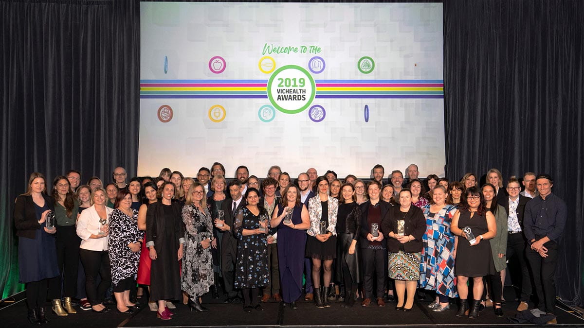 Group image of 2019 VicHealth Award winners