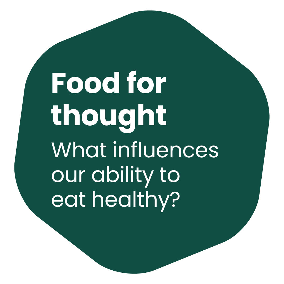 Food for thought. What influences our ability to eat healthy?