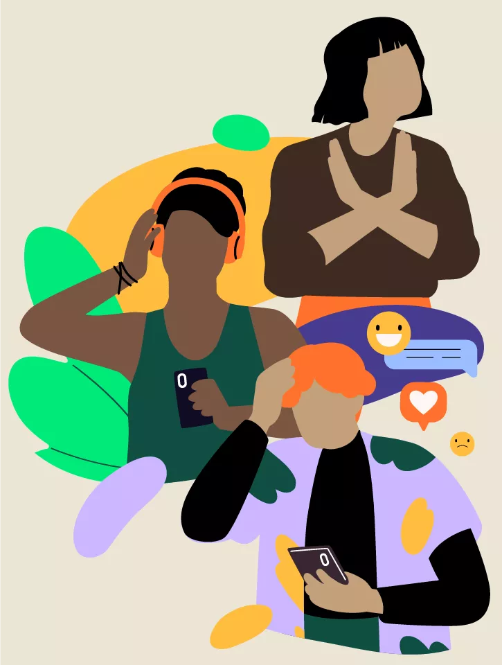 Illustration of teenagers